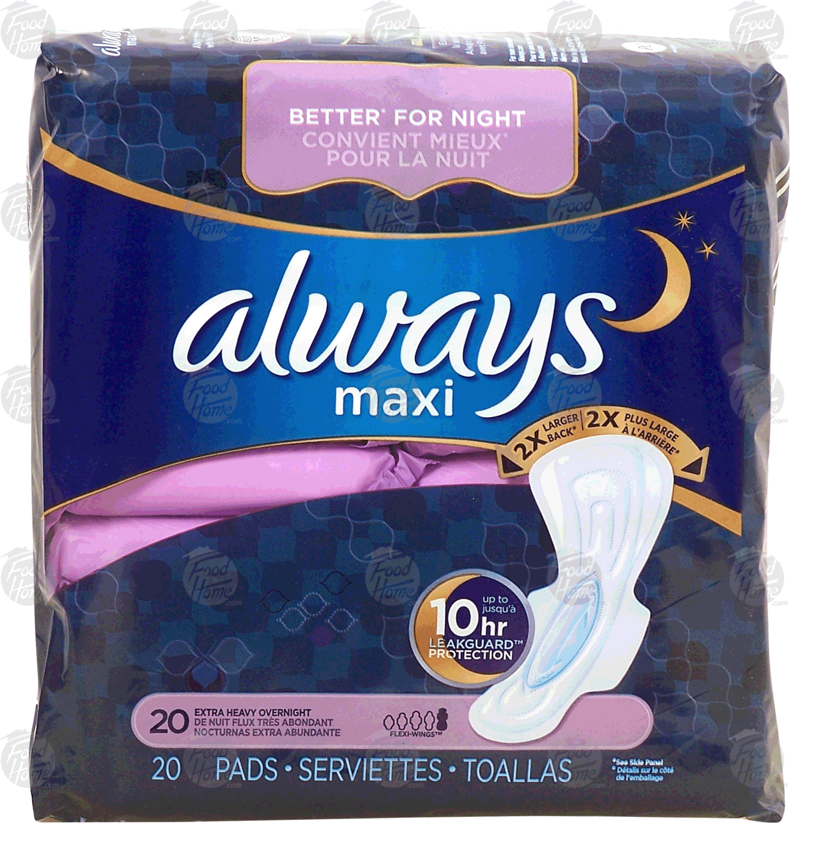 Always maxi pads with wings, extra heavy overnight Full-Size Picture